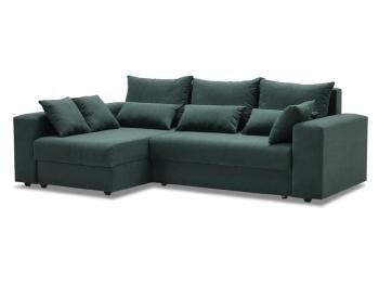 Орматек Угловой диван-кровать Каприо (левый) (Ткань: Велюр Formula 697 Изумрудно-зеленый) 200x140