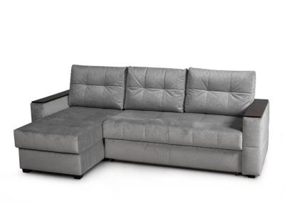Орматек Угловой диван-кровать Dusseldorf (Ткань: Велюр Forest 17 Серый) 143x202 фото #1