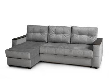 Орматек Угловой диван-кровать Dusseldorf (Ткань: Велюр Forest 17 Серый) 143x202