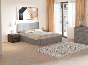 Кровать Райтон Forsa 140×200 Ткань: Велюр (Casa Винный)