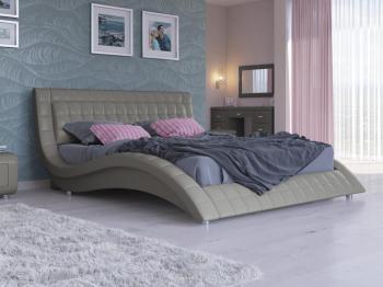 Мягкая Кровать Орматек Атлантико (Экокожа Серый) 160x200