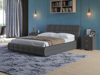 Мягкая Кровать Орматек Corso-6 (Экокожа Темно-серый) 200x200