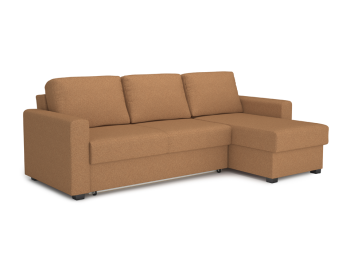 Диван Райтон Угловой диван-кровать Dublin (левый, правый) 140×200 Ткань: Велюр (Enigma 2 Бежевый)