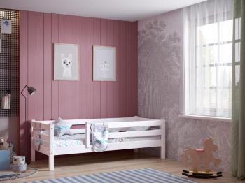 Детская модульная кровать Райтон Кровать модульная Соня №3 80×190 Массив (сосна) (Белая эмаль)