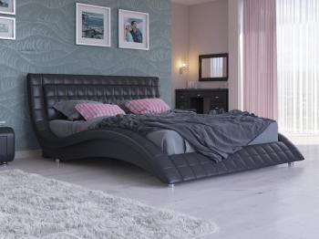 Мягкая Кровать Орматек Атлантико (Экокожа Черный) 160x200