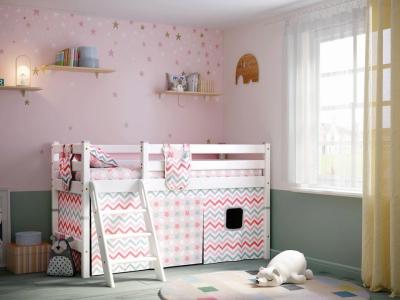 Детская модульная кровать Райтон Кровать модульная Соня №12 80×190 Массив (сосна) (Белая эмаль) фото #1