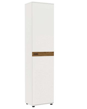 Шкаф распашной Modul 500 с вешалкой , Белый (тиснение)/Дуб крафт, Белый (тиснение)