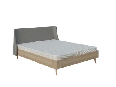 Кровать Райтон Lagom Side Wood 140×190 Ткань/Массив (дуб) (Levis 14 Бежевый/Масло-воск Natura (Дуб)) фото #2