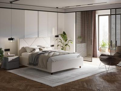 Кровать Райтон Tessera Grand 180×220 Ткань: Велюр (Gratta 3 Утренний туман) фото #2
