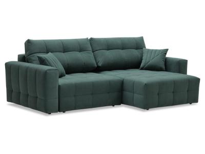 Орматек Угловой диван-кровать Бене Soft (Ткань: Велюр Formula 697 Изумрудно-зеленый) 204x159 фото #1