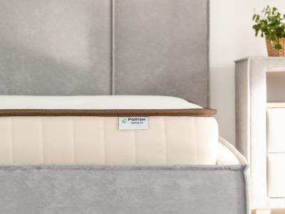 Кровать Райтон Hygge Line 90×220 Ткань: Велюр (Лофти Лён) фото #8
