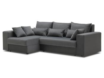 Орматек Угловой диван-кровать Каприо (левый) (Ткань: Велюр Ультра графит серый) 200x140