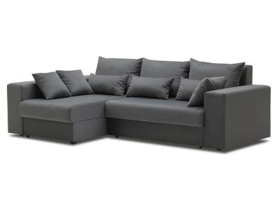 Орматек Угловой диван-кровать Каприо (левый) (Ткань: Велюр Ультра графит серый) 200x140 фото #1
