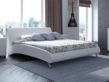 Мягкая Кровать Орматек Corso-2 (Экокожа Белый) 180x190