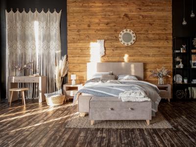 Кровать Райтон Hygge Simple 180×220 Ткань: Велюр (Лофти Бежевый) фото #3