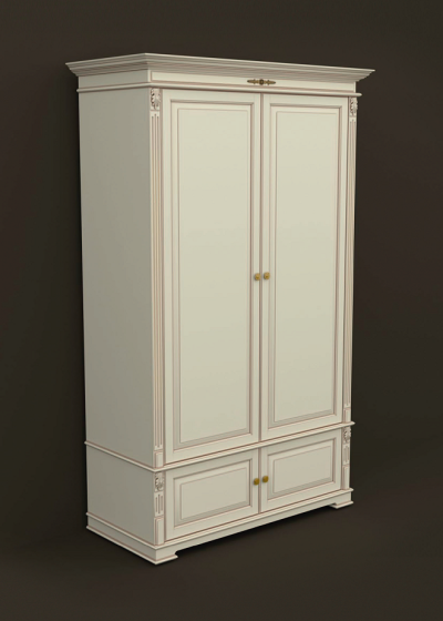 Шкаф двухдверный с 2 дверками (1325х605х2140), эмаль фото #1
