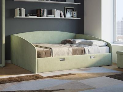 Мягкая Кровать Орматек Bono (Ткань: Велюр Лофти Олива) 120x200 фото #1