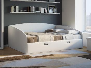 Мягкая Кровать Орматек Bono (Экокожа Белый) 120x190