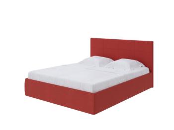 Мягкая Кровать Орматек Alba c ПМ (Ткань: Велюр Forest 13 Красный) 160x200