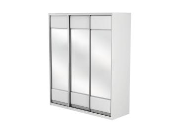 Шкаф-купе Райтон 3х дв Como/Veda (3 зеркала) 177×62×220 ЛДСП Шимо светлый+ткань (Ясень Шимо Светлый/Лофти Лазурь/Серебро)