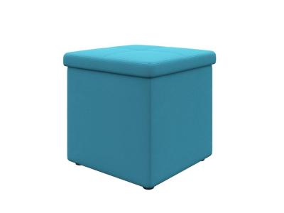 Пуфик Орматек Пуф OrmaSoft 2 одноместный (Ткань: Велюр Forest 562 Голубой) 42x42 фото #1