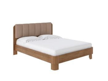 Мягкая Кровать Wood Home 2 (Ткань: Рогожка Антик (сосна) с брашированием/Тетра Имбирь) 120x210