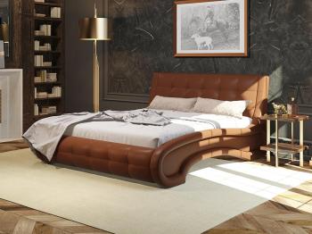 Мягкая Кровать Орматек Leonardo (Экокожа Молочный шоколад) 160x200