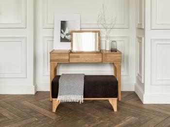 Банкетка Райтон Gamilton 95×40×45 Ткань/Масло-воск (дуб) (Лофти Бежевый/Масло-воск Natura (Дуб))