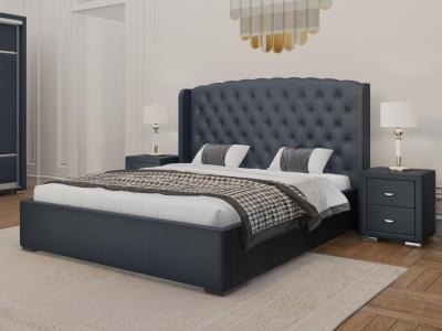 Мягкая Кровать Орматек Dario Classic Lite (Экокожа Темно-синий) 200x200 фото #1