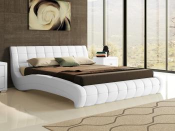 Кровать Райтон Nuvola-1 140×190 Ткань: Флок (Бентлей Мокко) со стразами
