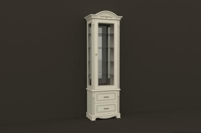 Витрина стеклянная с нижними ящиками (700х490х2210), эмаль фото #1