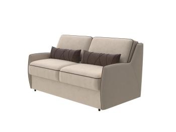 Орматек Диван-кровать Synergy Slim (Ткань: Велюр Soft 2 Светло-бежевый/Soft 9 Коричневый) 140x196