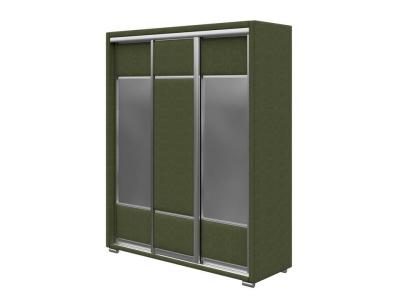 Шкаф Орматек Шкаф-купе 3х дв Orma Soft 2 (2 зеркала) (Ткань: Велюр Лама Авокадо) 177x60 фото #1