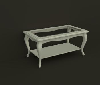 Столик журнальный со стеклом (1000х550х480) эмаль