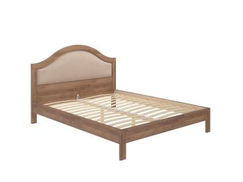 Кровать Райтон Ontario 120×190 Ткань/Массив (Тетра Брауни/Белая эмаль (сосна))
