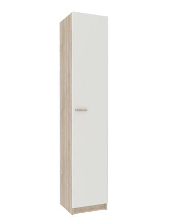 Шкаф Мила SK400 , Белый (тиснение), Дуб сонома
