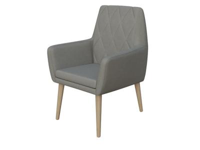 Кресло Райтон Lagom Hill 70×76×98 Ткань/Массив (Лама Светло-серый/Масло-воск Natura (Береза)) фото #1