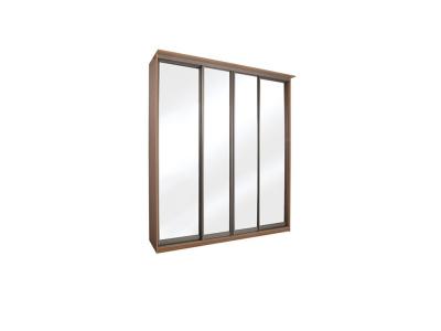 Шкаф-купе Райтон 4х дв Элит 236×45×240 ЛДСП (Дуб Шамони/Коньяк (профиль)) фото #1
