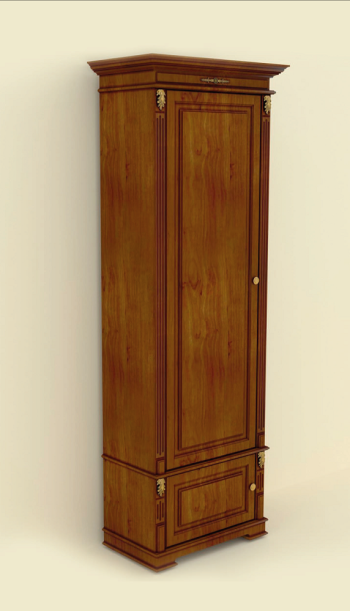 Шкаф однодверный с нижней дверкой (775х450х2140), эмаль