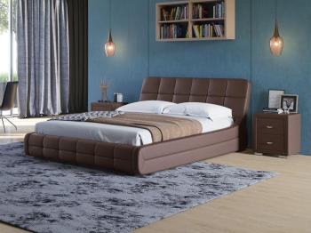 Мягкая Кровать Орматек Corso-6 (Экокожа Коричневый) 180x200