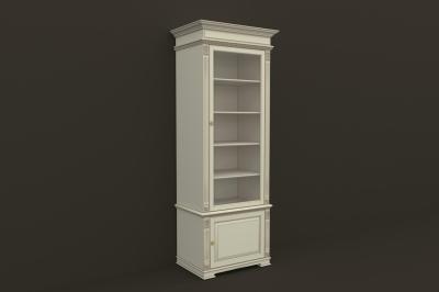 Витрина книжная с нижней дверкой (720х500х2200), эмаль фото #1