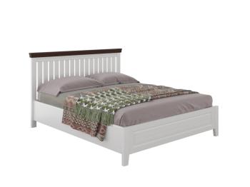 Кровать Райтон Olivia 200×190 Массив (береза) (Белая эмаль + Венге)