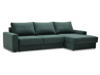 Орматек Угловой диван-кровать Таурус (правый) (Ткань: Велюр Formula 697 Изумрудно-зеленый) 136x169