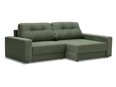 Орматек Угловой диван-кровать Йорк 3 Middle (правый) (Ткань: Велюр Newtone Kiwi зеленый) 200x150 фото #1