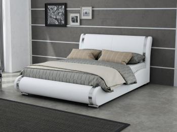 Мягкая Кровать Орматек Corso-8 (Экокожа Белый) 180x190
