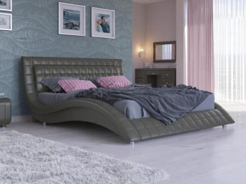 Мягкая Кровать Орматек Атлантико (Экокожа Темно-серый) 140x200