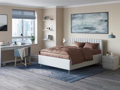 Мягкая Кровать Орматек Madison Lite с бельевым ящиком (Экокожа Белый) 180x220 фото #1