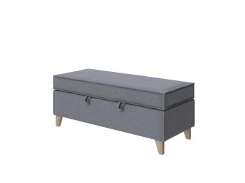 Банкетка Райтон Hygge 119×46×48 Искусственная шерсть (Лама Темно-серый)
