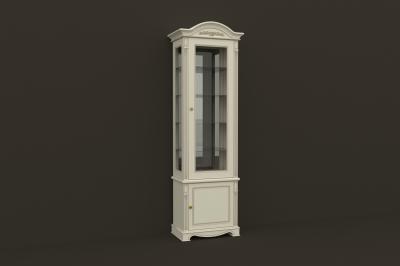 Витрина стеклянная с нижней дверкой (700х490х2210), эмаль фото #1