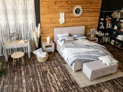 Кровать Райтон Hygge Simple 180×220 Ткань: Велюр (Лофти Бежевый) фото #5